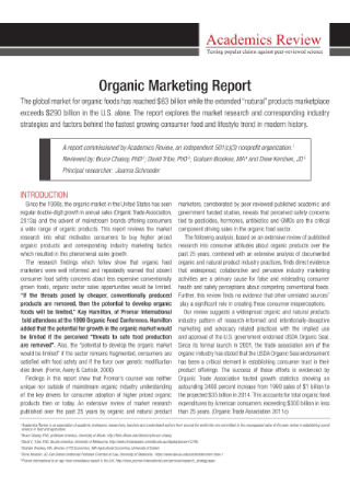 Organic Marketing Report