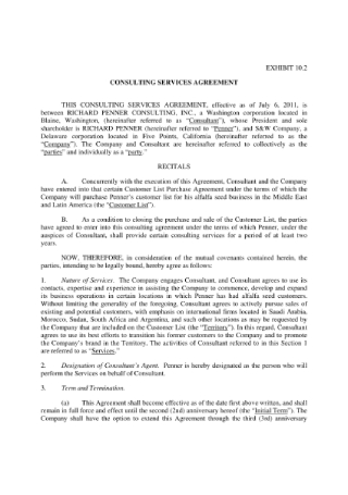 Consulting Services Agreement