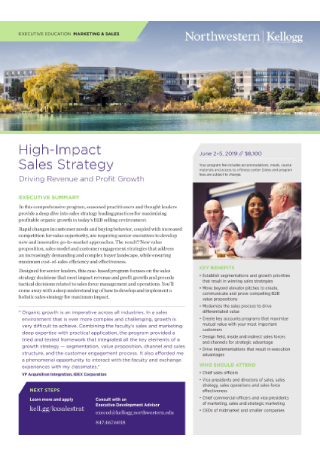 High Impact Sales Strategy