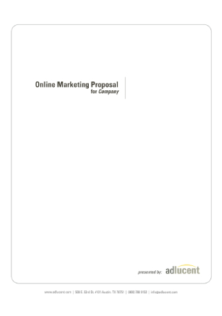 Online Marketing Proposal