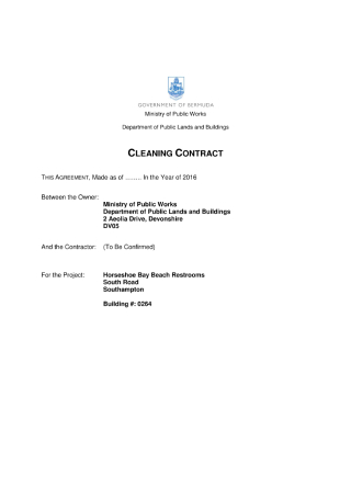 Cleaning Contract