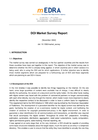 Comprehensive Market Survey Report