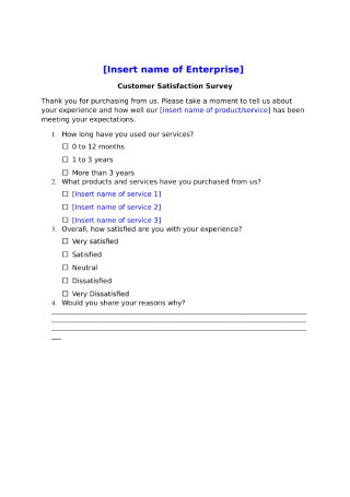 Customer Satisfaction Survey1