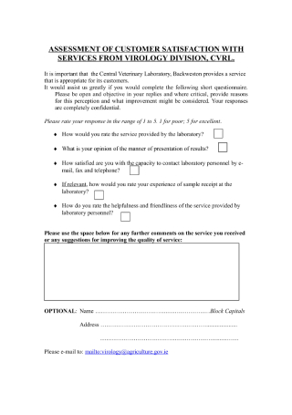 Customer Survey Questionnaire1