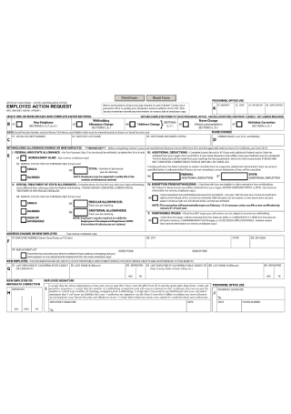 Employee Action Request Form