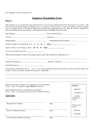 Employee Requisition Form