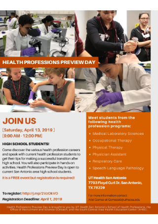 Health Profession Event Flyer