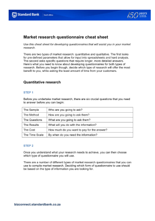Market Research Survey Questionnaire1
