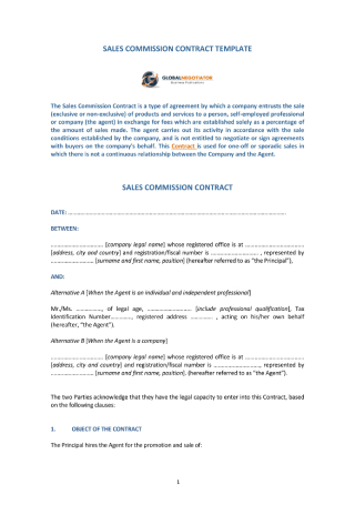 Sales Commission Contract