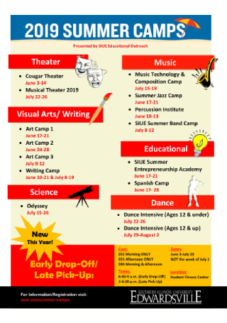Summer Camps Event Flyer