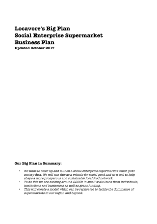 business plan sample on supermarket