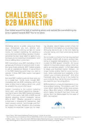 B2B Marketing Challenges