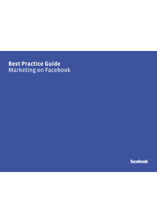 Best Practice Guide for Facebook Marketing