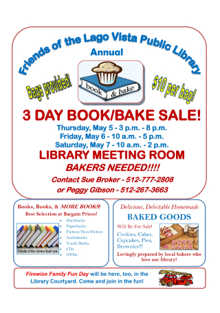 Book and Bake Sale Flyer