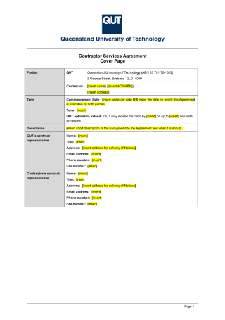 Contractor Services Agreement