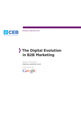 Digital Evolution in B2B Marketing