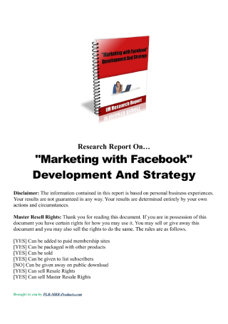Facebook Marketing Report