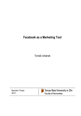 Facebook as a Marketing Tool