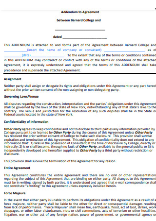 Contract Addendum Template from images.sample.net