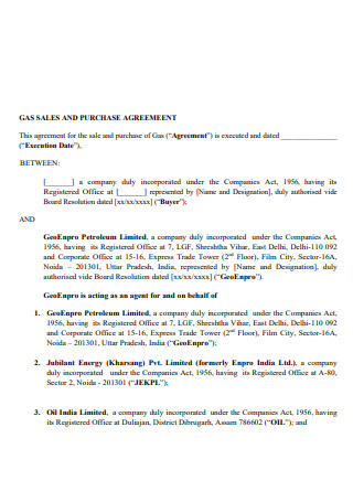 Sales And Purchase Agreement Sample