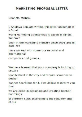 Marketing Proposal Letter