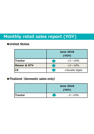 Monthly Retail Sales Report