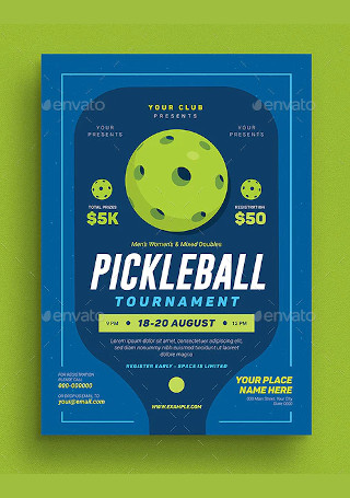 PickleBall Tournament Event Flyer