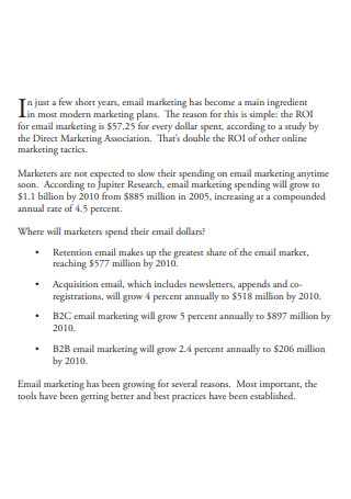 Practical Email Marketing Sample