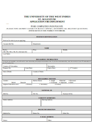 Simple HR Employment Form
