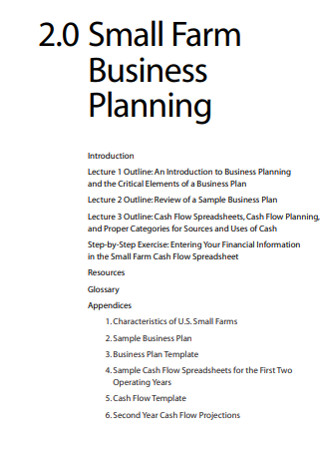 Small Farm Business Planning