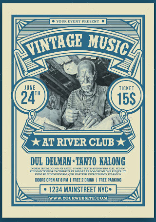 Vintage Music Event Flyer