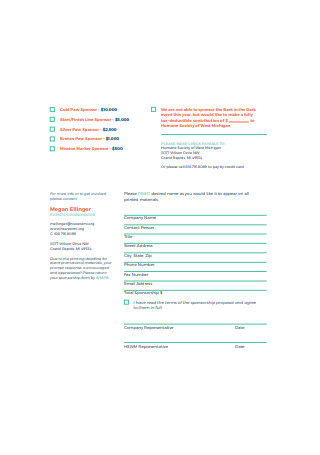 Annual Corporate Partnership Proposal Form