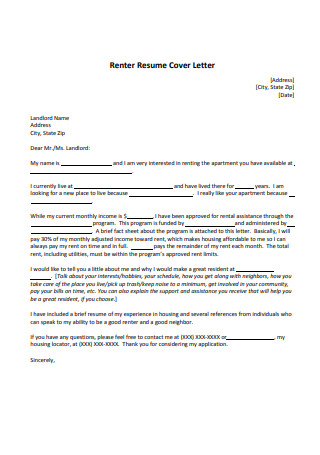 Approval Letter for Rental 