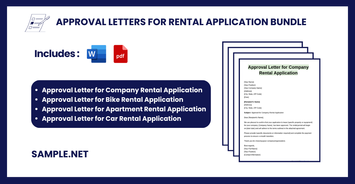 Approval Letters for Rental Application Bundle