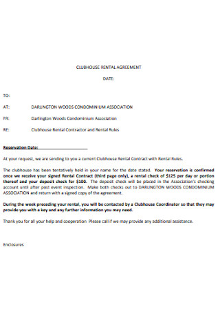 Club House Rental Agreement1