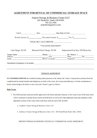 Commercial Rental Lease Agreement