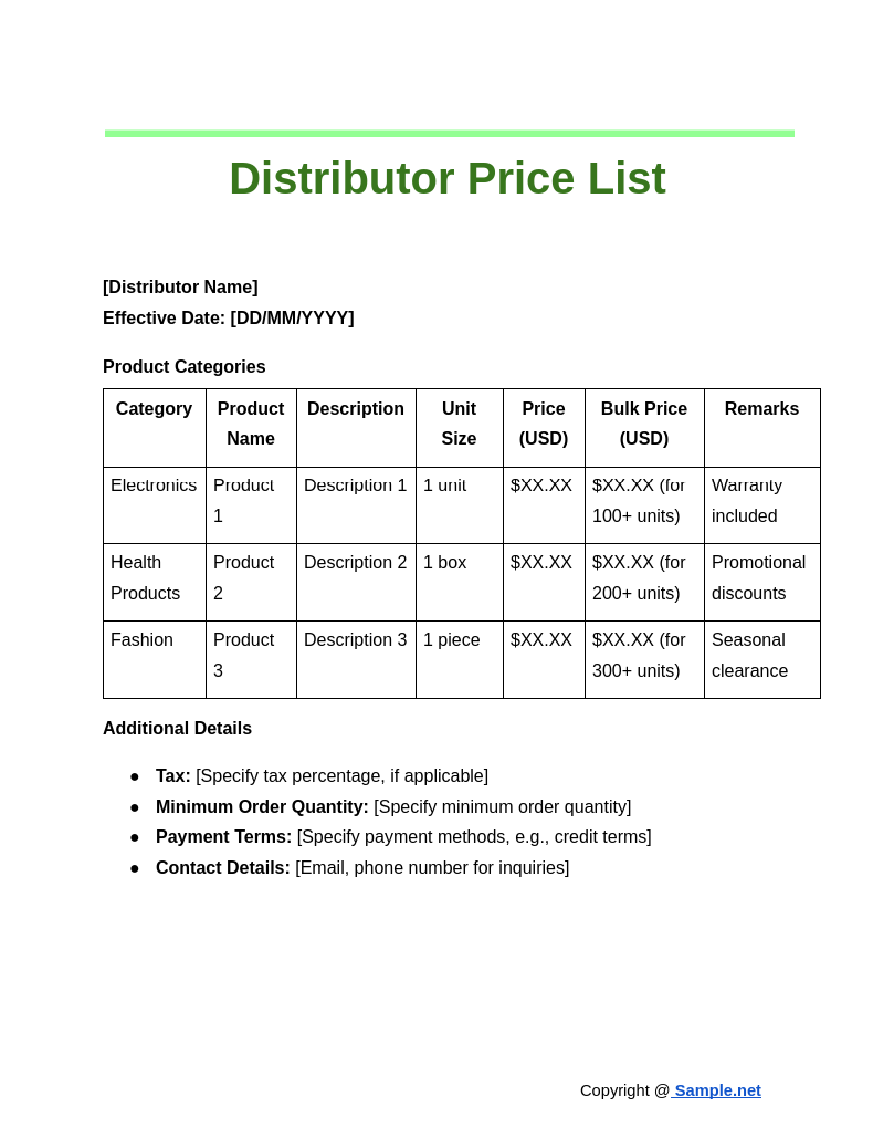 Distributor Price List Google Docs 10 28 2024 10 46 AM