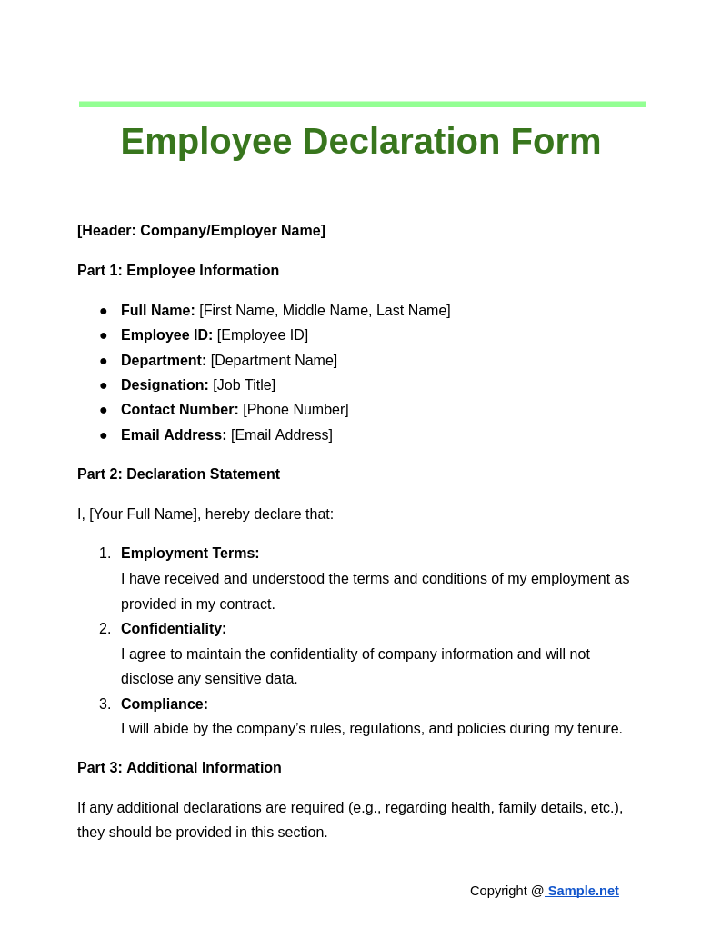 Employee Declaration Form Google Docs 10 23 2024 10 43 AM