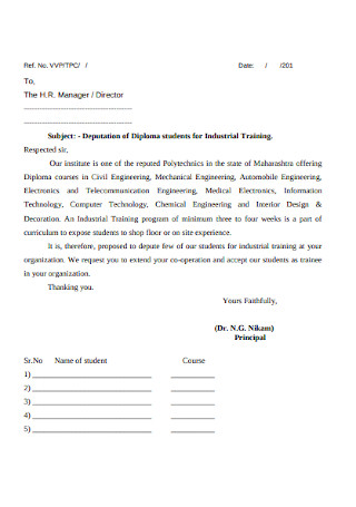 HR Manager Training Cover Letter