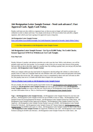 Job Resignation Letter Sample Format1