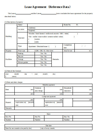 Lease Agreement Format