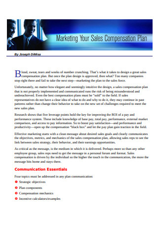 Marketing Sales Compensation Plan