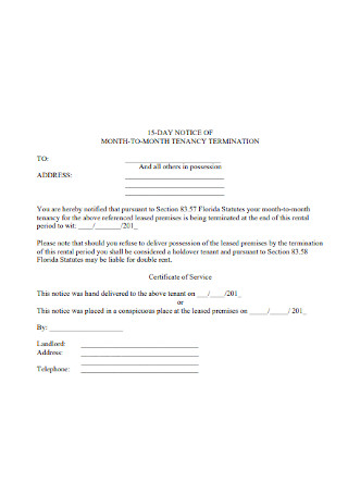 Month To Month Lease Termination Letter Template from images.sample.net