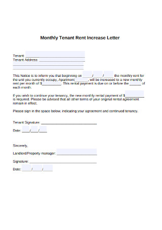 Rent Increase Letter To Tenant Template from images.sample.net