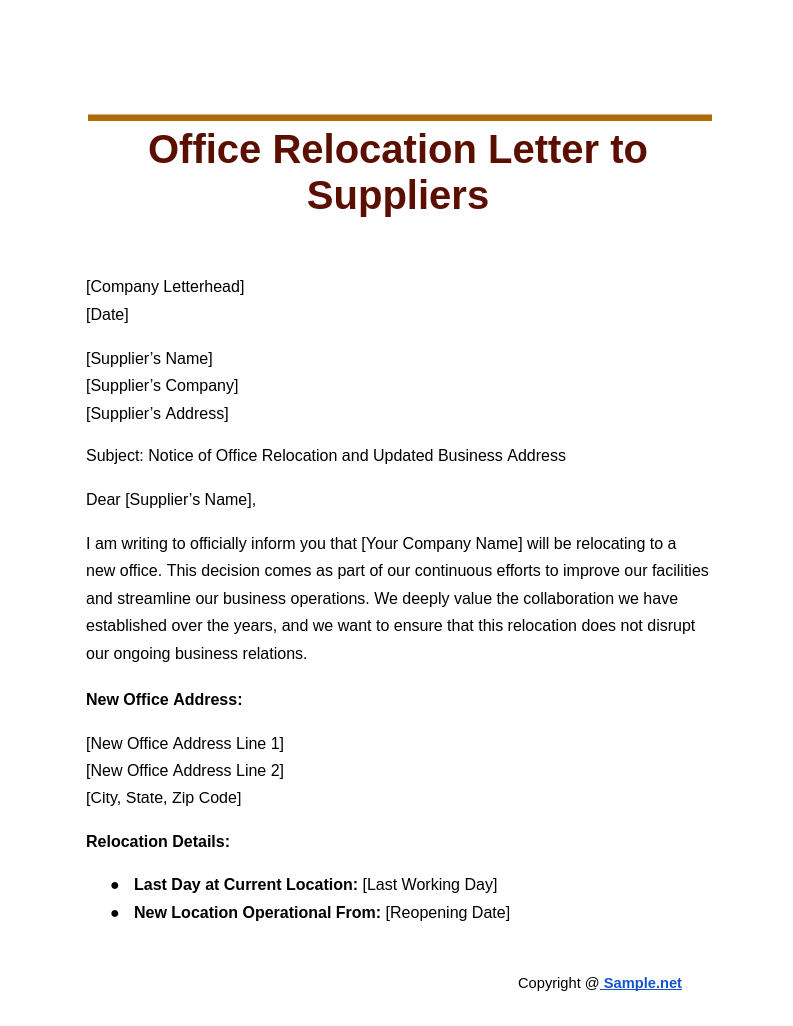 Office Relocation Letter to Suppliers Google Docs 10 23 2024 10 51 AM