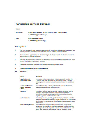 Partnership Services Contract