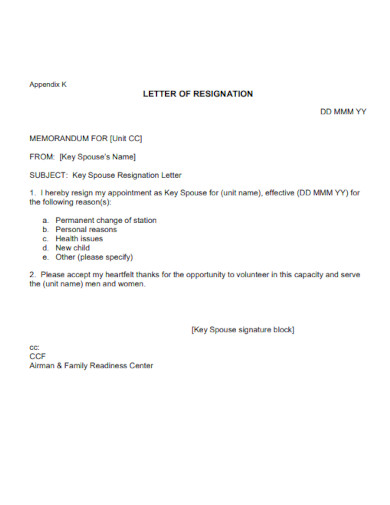 Professional Letter of Resignation1