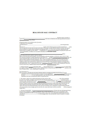 Real Estate Sales Contract Example