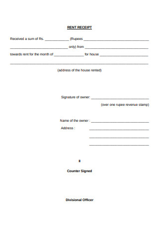 Rent Received Receipt Form