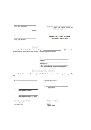 Residential Eviction Form